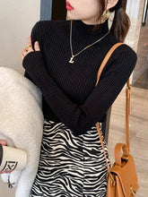 Solid Basic Knitted Turtleneck Long Sleeve Casual Slim Pullover Sweater